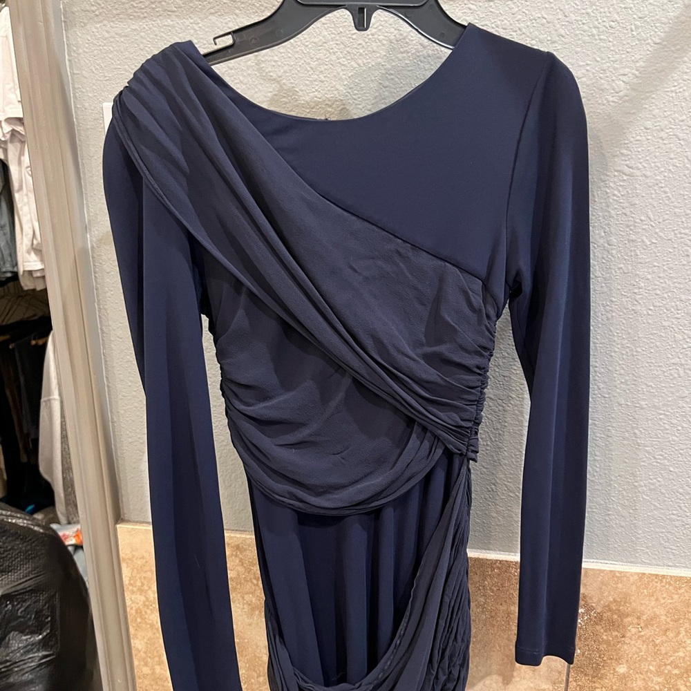 Alice + Olivia Navy Blue wrap Mini-Dress, Size 4, USED